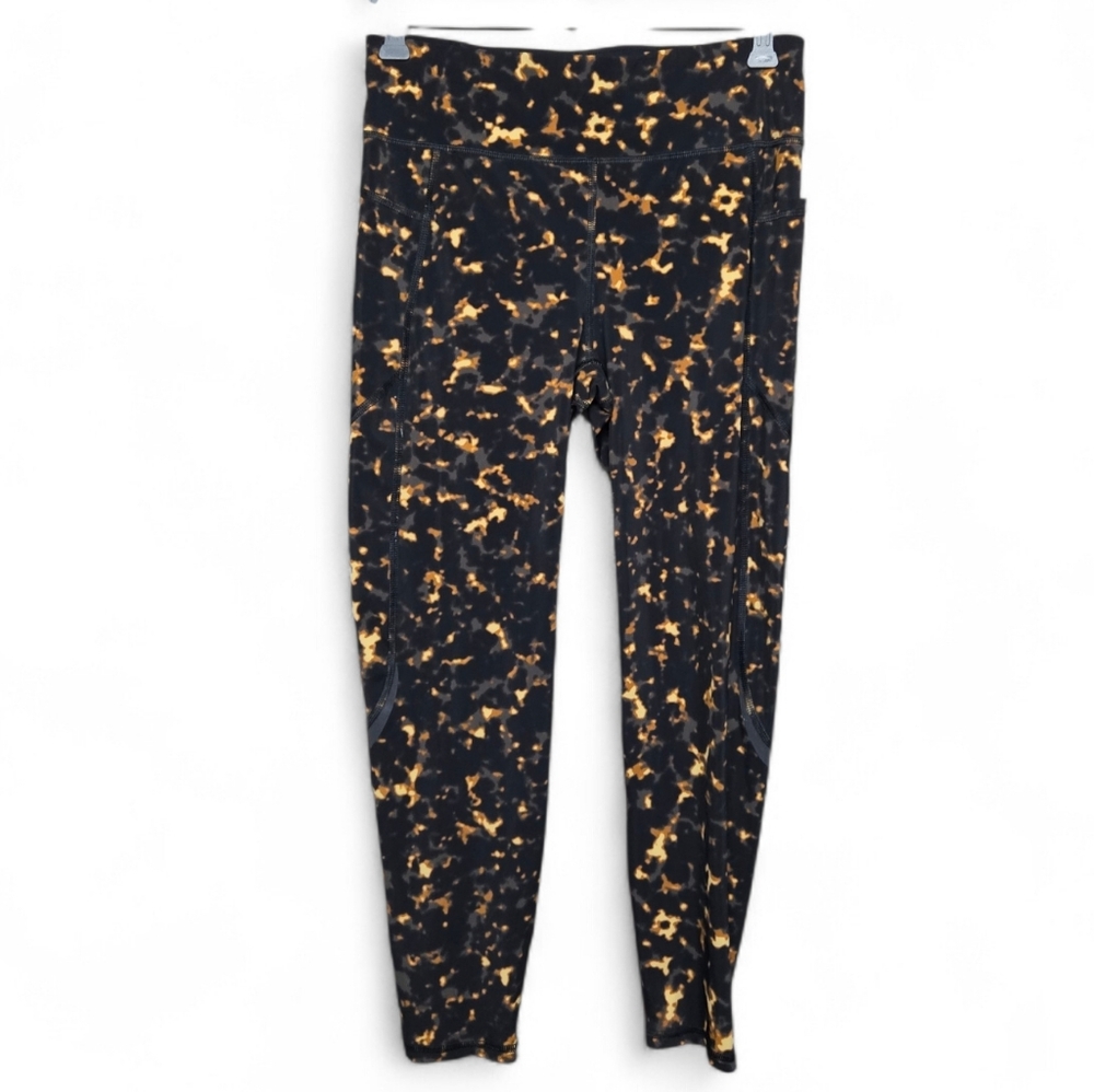 Sweaty Betty Zero Gravity Hip Pocket 7/8 Leggings Tortoise Shell Print Sz Medium